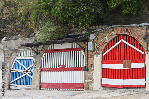 Fototapeta Naklejka Na Ścianę i Meble -  Italy, Marche Ancona 6.6.2022 the caves called Grotte di Ancona near Passetto in the city center