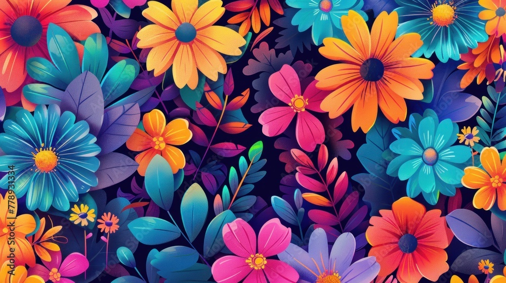 Colorful floral illustration for World Compliment Day
