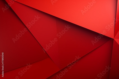 Red abstract color paper geometry composition background with blank copy space for design geometric pattern  photo