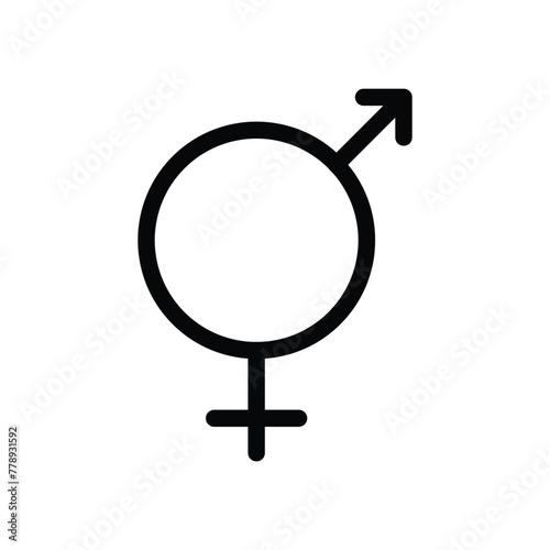 sexuality outline icon pixel perfect vector design good for website and mobile app. man gender icon