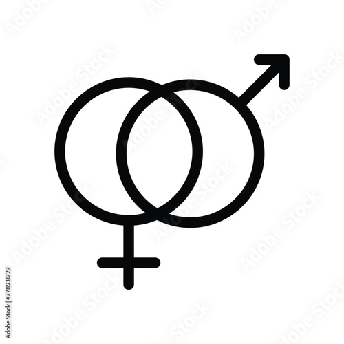 sexuality outline icon pixel perfect vector design good for website and mobile app. man gender icon