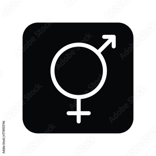 sexuality solid icon vector design good for website and mobile app. man gender icon