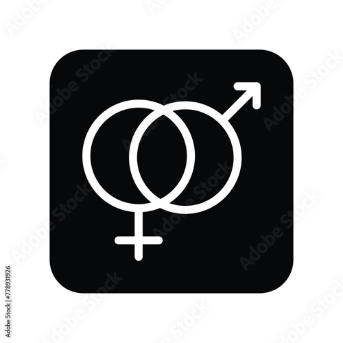 sexuality solid icon vector design good for website and mobile app. man gender icon