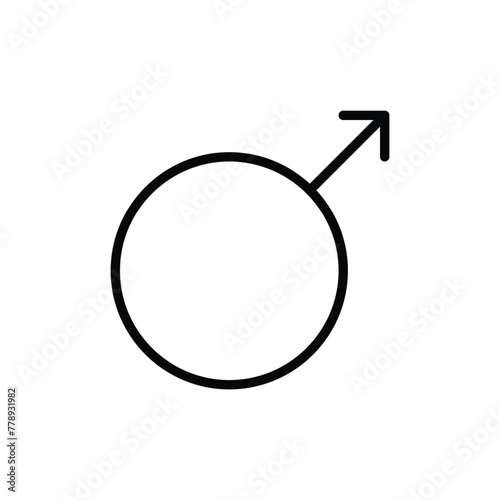 masculine outline thin icon vector design good for website and mobile app. man gender icon