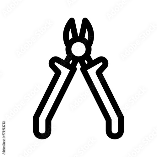 wire cutters icon or logo isolated sign symbol vector illustration - high quality black style vector icons