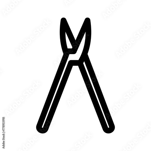 wire cutters icon or logo isolated sign symbol vector illustration - high quality black style vector icons