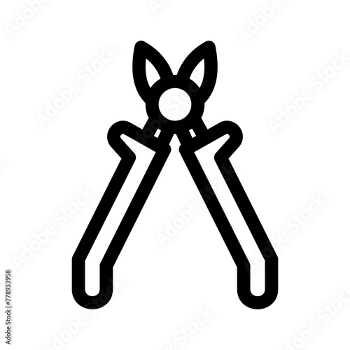 wire cutters icon or logo isolated sign symbol vector illustration - high quality black style vector icons