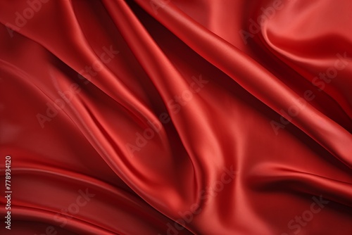 Red vintage cloth texture and seamless background with copy space silk satin blank backdrop design 