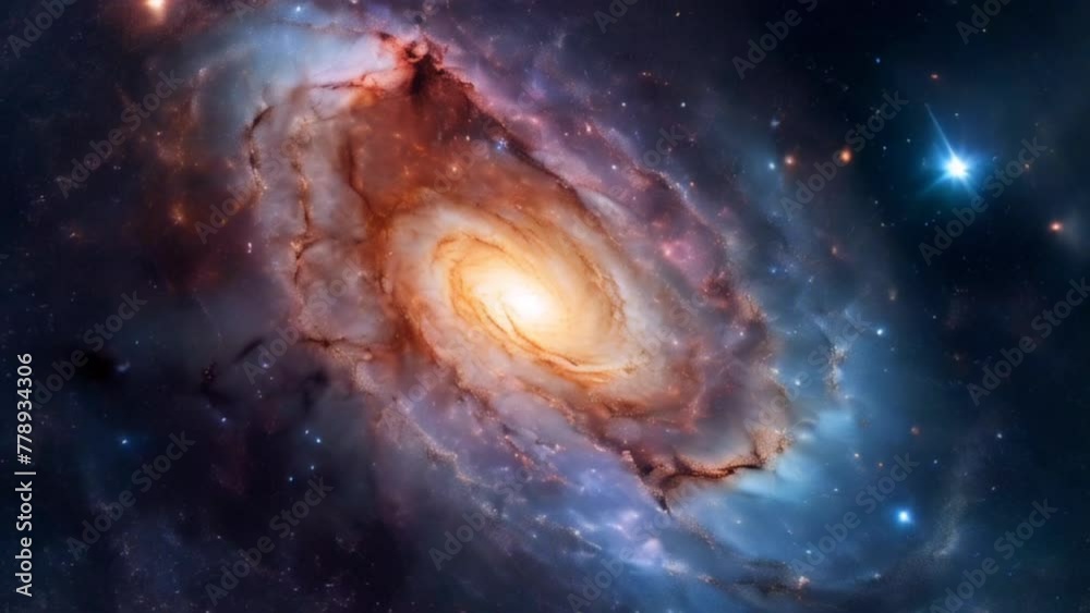 Swirling galaxy animation, dance of celestial stars
Swirling galaxy animation, dance of celestial stars