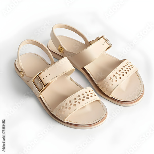 Luxurious Leather Summer Sandals with Stylish Details and Plush Comfort
