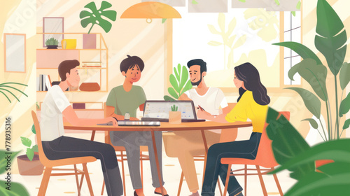 Business plan background, generative ai