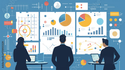 Business plan background, generative ai