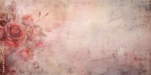 Rose dust and scratches design. Aged photo editor layer grunge abstract background