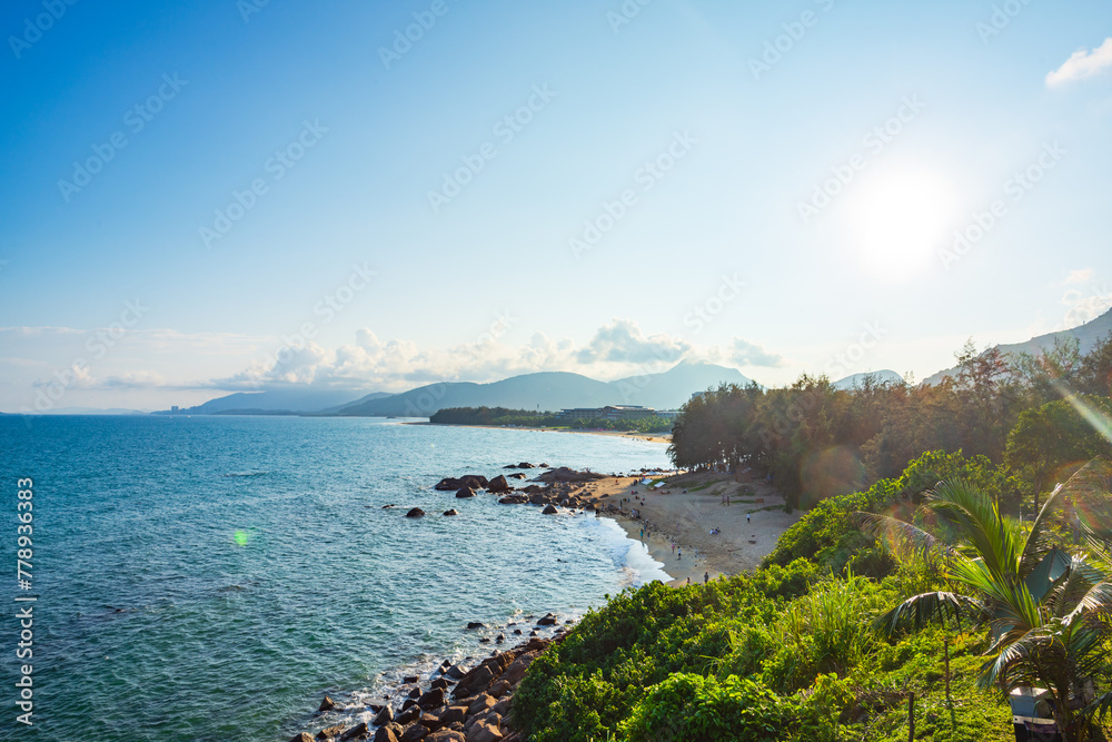 Summer afternoon landscape of Shimei Bay in Wanning, Hainan, China
