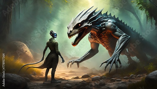 monster versus dragon © Frantisek