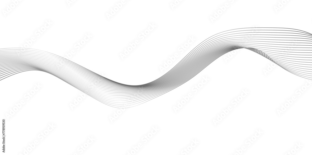Fototapeta premium Abstract modern gray lien futuristic energy sound waves technology concept background. Abstract background wave line in vector business texture. Pattern line blend curve flow futuristic background.
