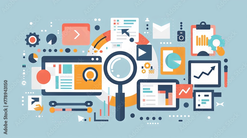 A visual representation of SEO optimization strategies A visual representation of SEO optimization strategies