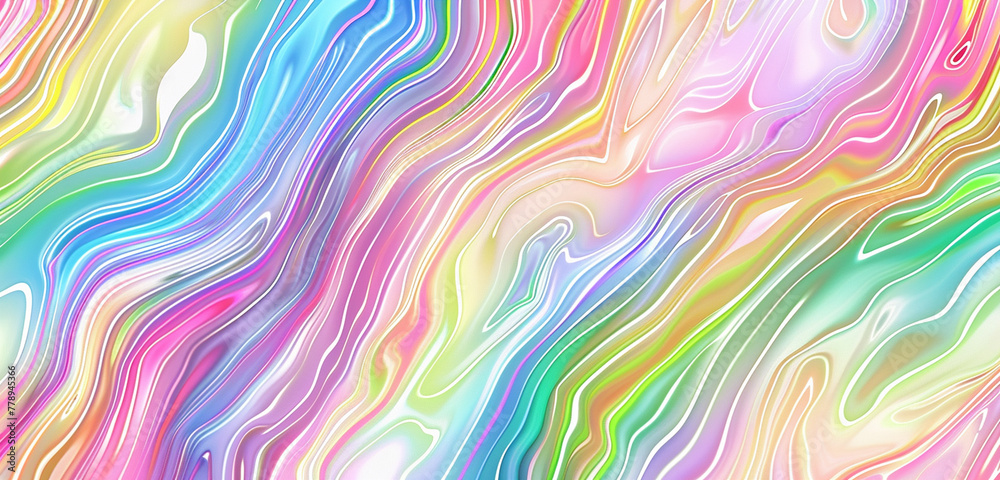A seamless pattern of marble with rainbow veins flowing across a pure white background. 32k, full ultra HD, high resolution