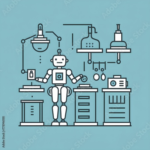 simple design of a robot working in laboratory