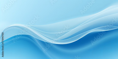 Sky Blue fuzz abstract background, in the style of abstraction creation, stimwave, precisionist lines with copy space wave wavy curve fluid design 