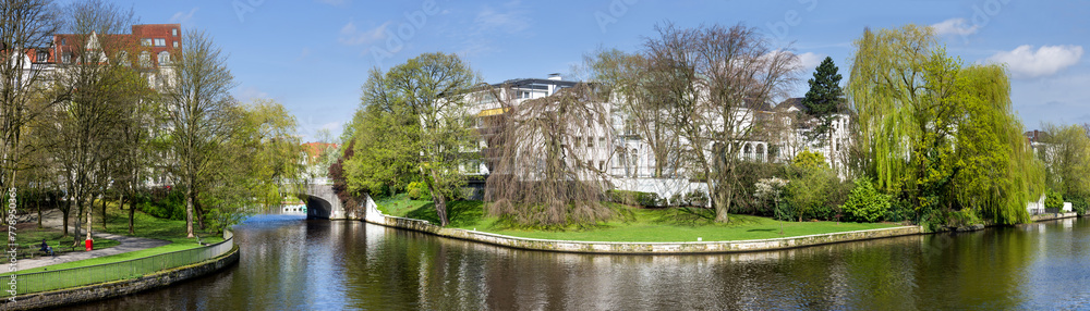 Obraz premium Panorama mittlere Alster Hamburg Harvestehude