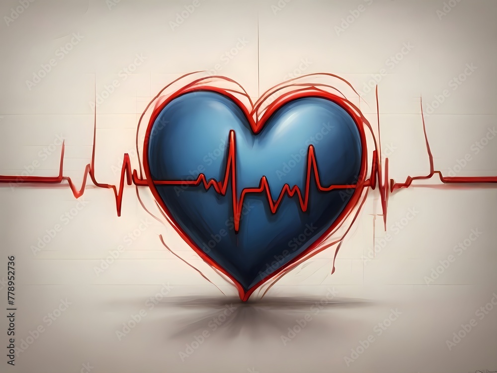heart and heartbeat on ecg heart and heartbeat on ecg