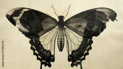 B/W Butterfly X-Ray