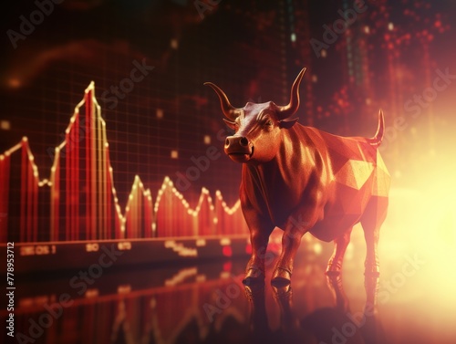 Maroon stock market charts going up bull bullish concept, finance financial bank crypto investment growth background pattern with copy space for design 