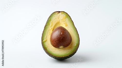 avocado isolated on white background, studio shot, close-up