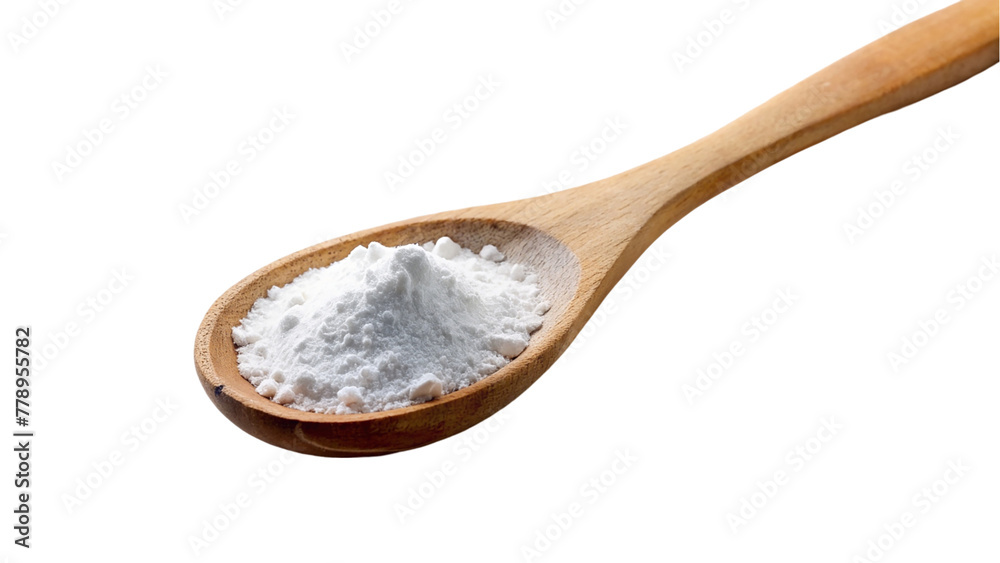 Flour in a wooden spoon. Isolated on transparent background. Flour in a wooden spoon. Isolated on transparent background.