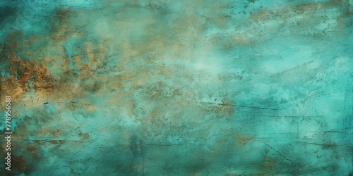 Turquoise dust and scratches design. Aged photo editor layer grunge abstract background