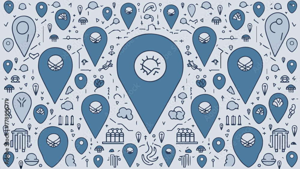 Flat Design Location Pin Icon on White Background: Ideal for Map ...