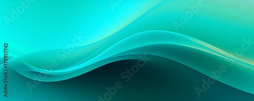 Turquoise fuzz abstract background  in the style of abstraction creation  stimwave  precisionist lines with copy space wave wavy curve fluid design 