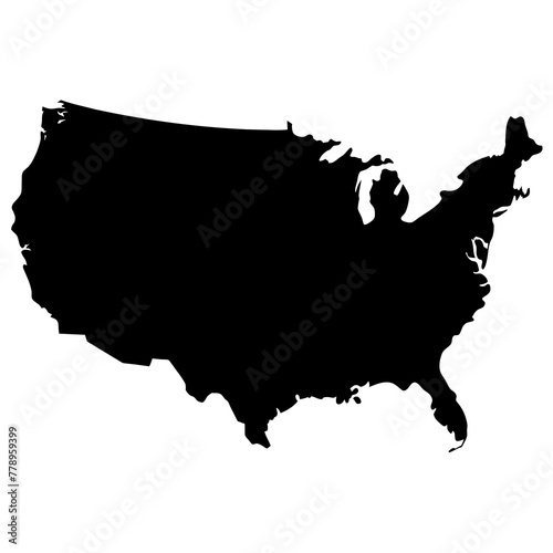 Usa country map  black Usa country flag silhouette vector illustration icon svg america map characters Holiday t shirt Hand drawn trendy Vector illustration flag on black background