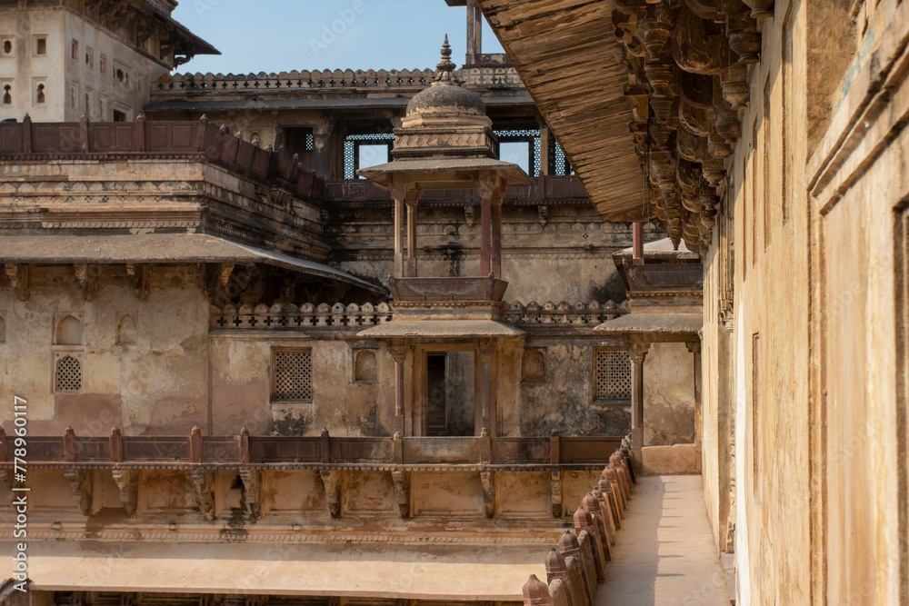 Jahangir Mahal, Orchha Fort, Orchha, Niwara, Madhya Pradesh, India, Asia