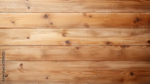 Front view of a shiny wooden surface of shelf, desk, display, or board isolated on a simple white background. Generative AI.