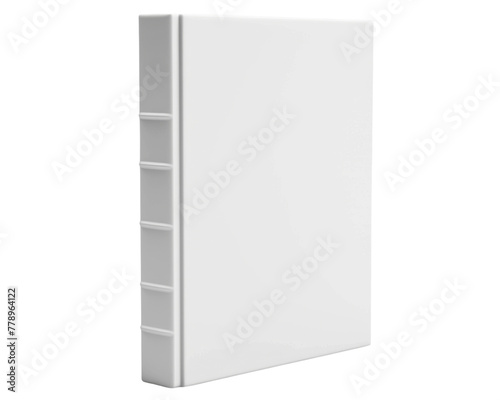White book mockup on transparent background