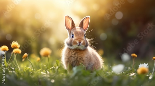 cute animal pet rabbit or bunny smiling and laughing isolated with copy space for easter background, rabbit, animal, pet, cute, fur, ear, mammal, background, celebration © pinkrabbit