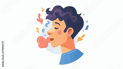 Smell solid icon illustration vector graphic 2d fla