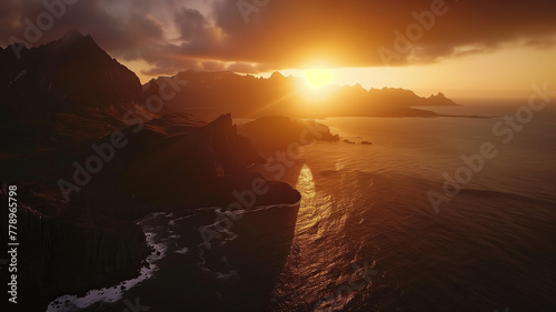 Sunset over the Madeira Seashore