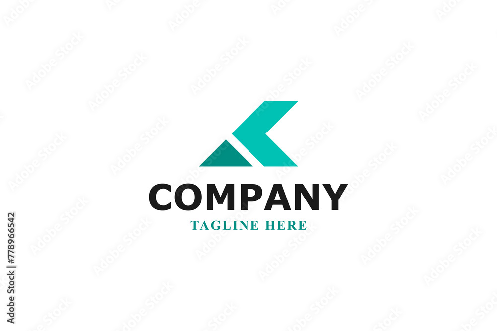 letter k and triangle modern business logo letter k and triangle modern business logo