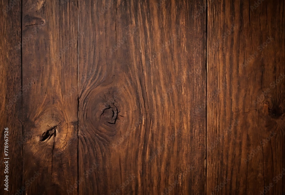 Obraz premium Old vintage brown wood texture surface, old wooden background, organic wood grain, dark brown wood wallpaper