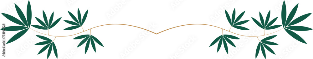 Abstract Flower Border Line Illustration Abstract Flower Border Line Illustration