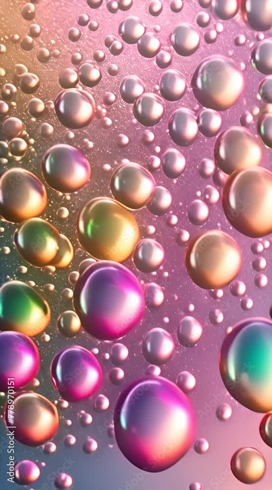 Bubbles moving in the rainbow background Bubbles moving in the rainbow background