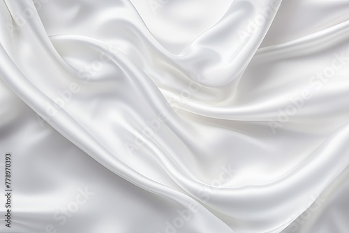 White vintage cloth texture and seamless background with copy space silk satin blank backdrop design 