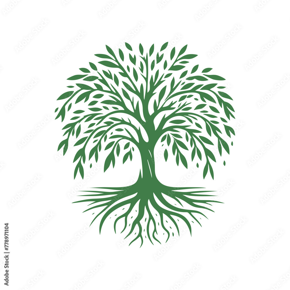 Root tree logo vector. Root of the tree vector logo symbol illustration ...