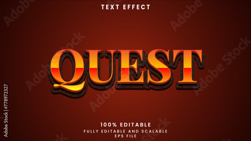 Quest editable text effect	