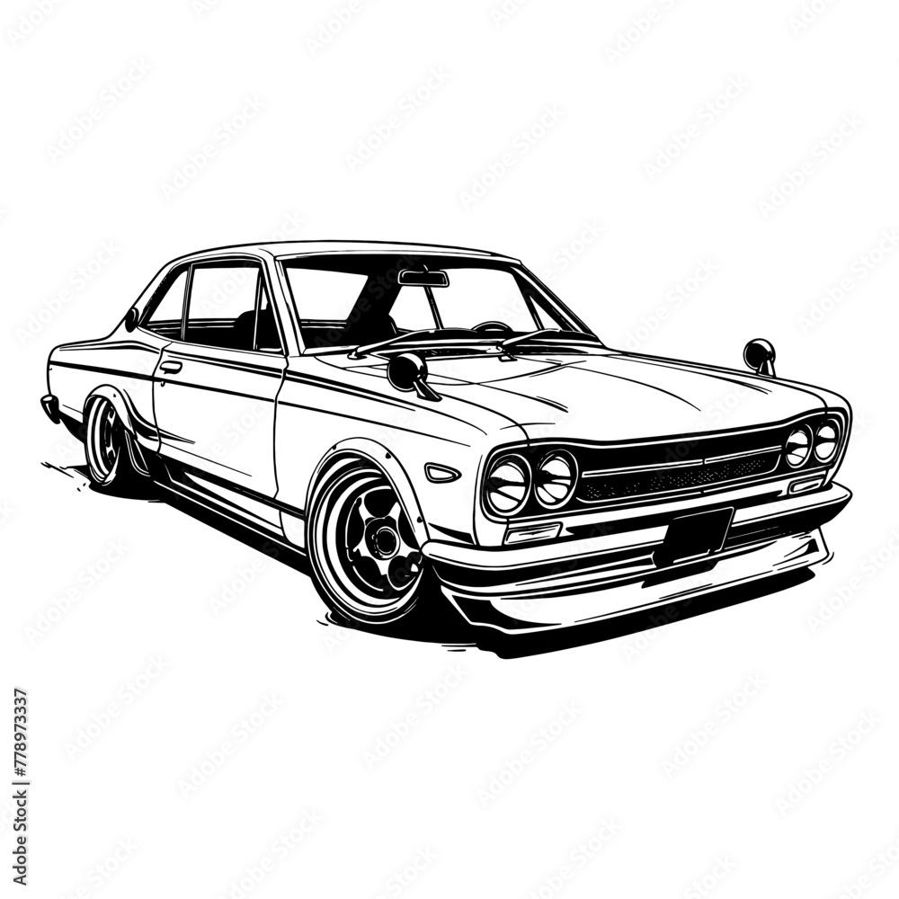 Retro styled muscle car