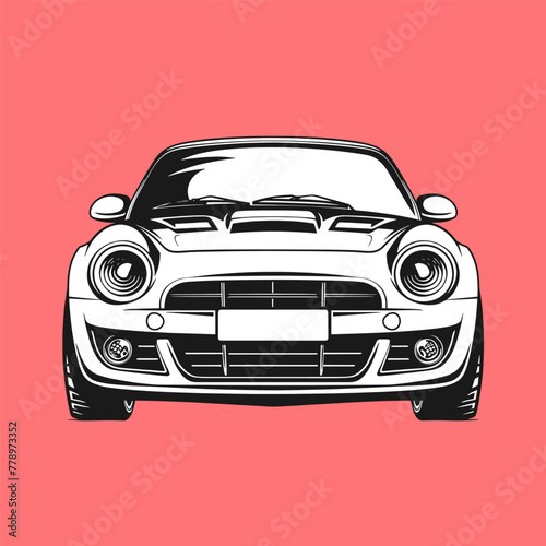 Car illustration front view