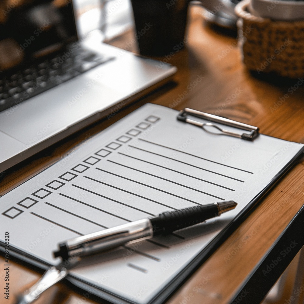 The checklist. A notebook. Business notebook. Planning. To-do list The checklist. A notebook. Business notebook. Planning. To-do list
